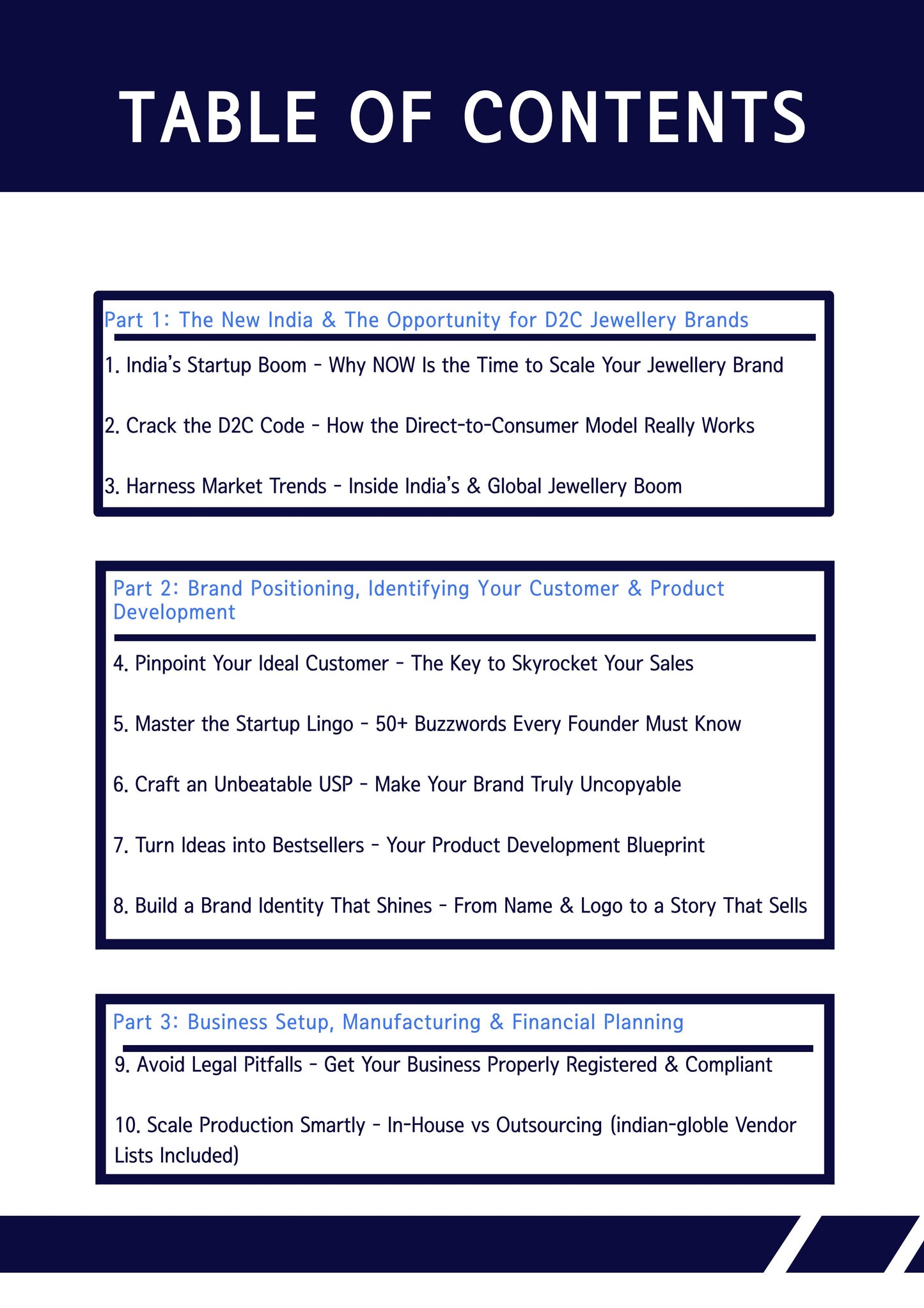 The sterling silver startup Guide